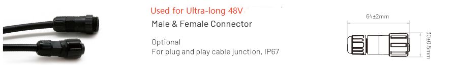 M16 male and female connector assembly technical drawing