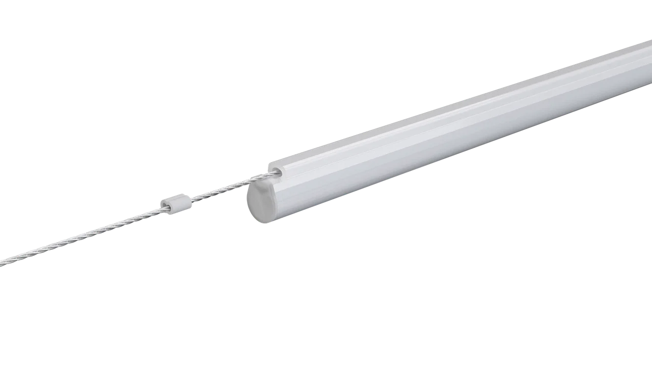 Neon-Flex S2230 Suspended with separate power cable and integrated stainless-steel support wire