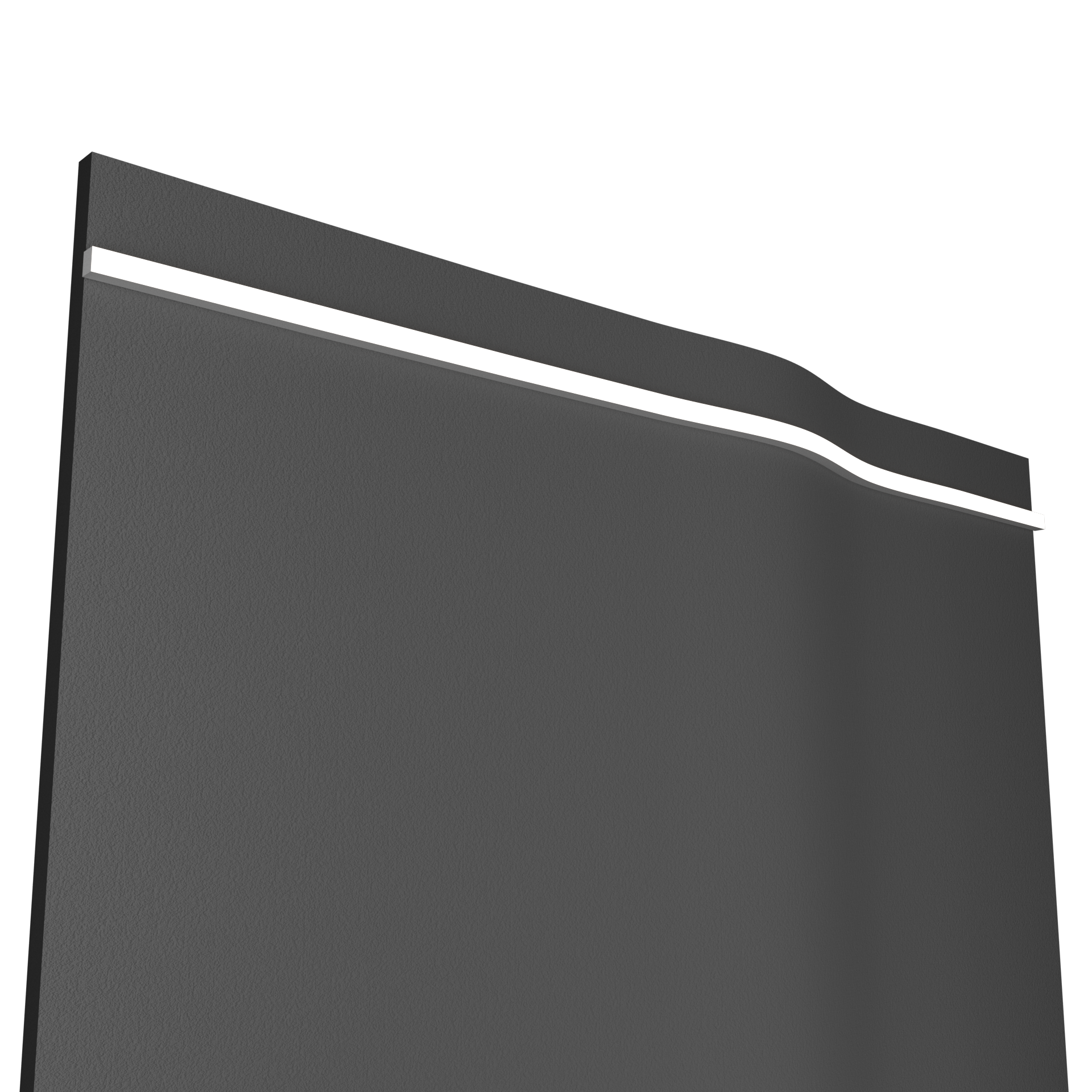 S80 installed as continuous light line on a curved wall